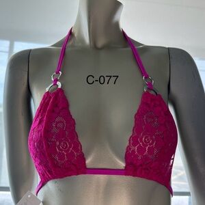 Just to Flirt Lace Tri-Top-LOTS OF COLORS! NWT Exotic Dancewear